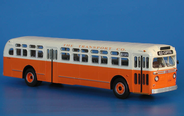 1953/59 GM TDH-5105 (Milwaukee & Suburban Transport Co. 1320-1483 series) - simplified livery. SPTC238.08-1 Model 1 48